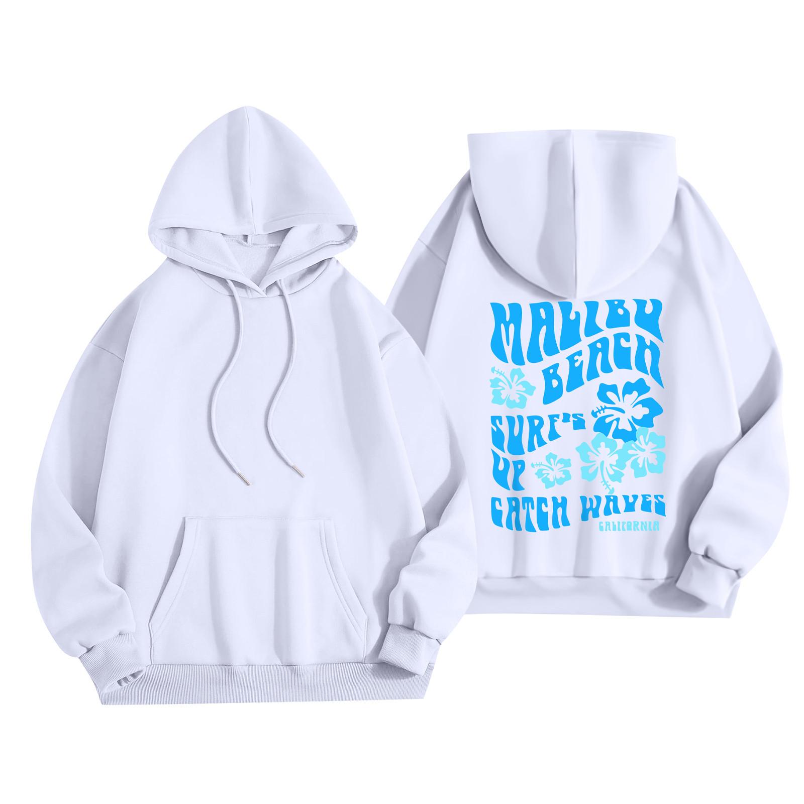 

Женская мода, женский легкий пуловер с длинными рукавами и карманами, толстовка с капюшоном в стиле консервативного стиля XXXL белый