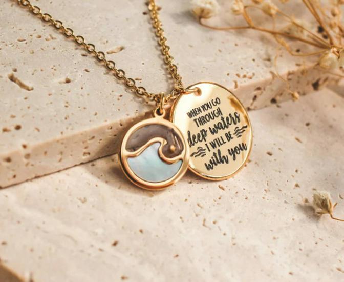 Mustard Seed Pendant Necklace - Mountain Peak Faith & Encouragement Wish Gift for Women