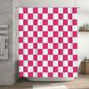 72x72inch Checkerboard Retro Pattern Waterproof Shower Curtain Bathroom For