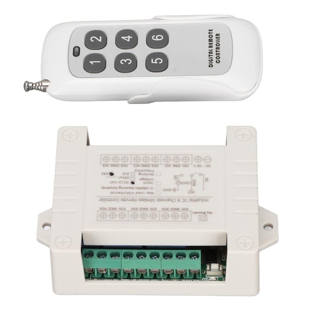 Motor Remote Control Switch 12V 24V 6 CH Relay Forward and Reverse Wireless Switch for Car Motor Ele