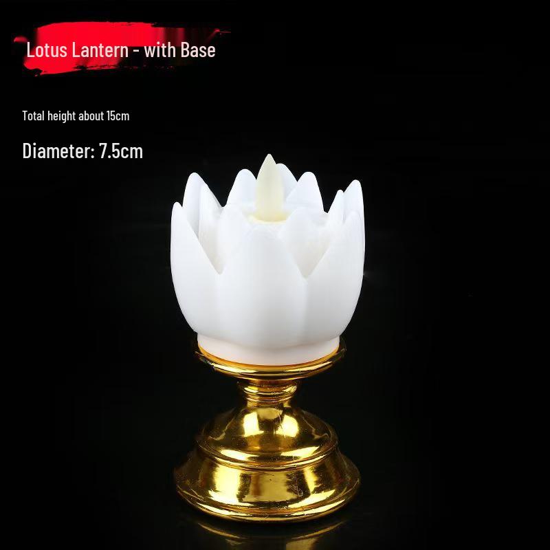 LED Schwingender Lotus Schmuck: Immer leuchtende elektronische Kerzenlampe mit bunten Lichtern