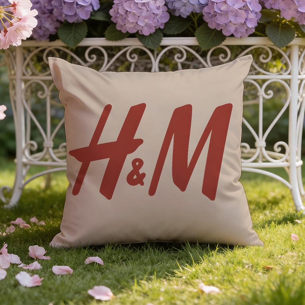 H-H&MS Brand Cushion Cover Home & Car Dual-Scene Pillow Cover: Reversible for Premium Comfort