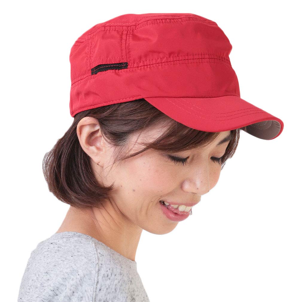 

Belleapparel Work Rain Hat for Men and Women L Water-Repellent Cap, (Red, (61cm))