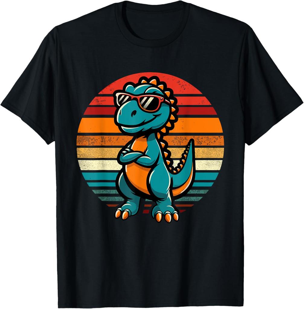 Dinosaur TRex Retro Novelty Men Kids Women Funny Dinosaur TShirt Print Cotton Design Gifts T Shirts Funny Shirt Camiseta