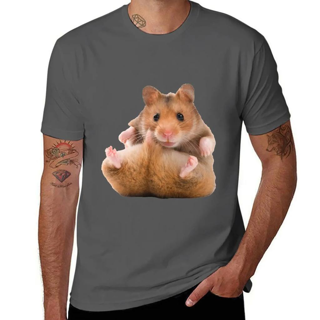 hamster-FAT T-Shirt boys whites plus size tops croswit shirt man Louboutins oversized t shirt men