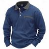 Nuova polo a maniche lunghe da uomo autunnale moda uomo maglietta con risvolto felpa top