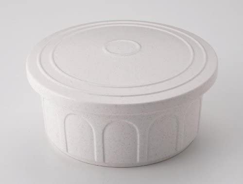 

Exclusive Chateau Doll Ohitsu Far Infrared Ceramics Rice Storage Container 3 Cups Made in Japan [Amazon Brand] (White)