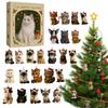 Christmas Calendar Countdown 2D Acrylic Cute Cat Calendar with 24 Boxes Artistic Holiday Ornament for Women Men Teen Boys Girls