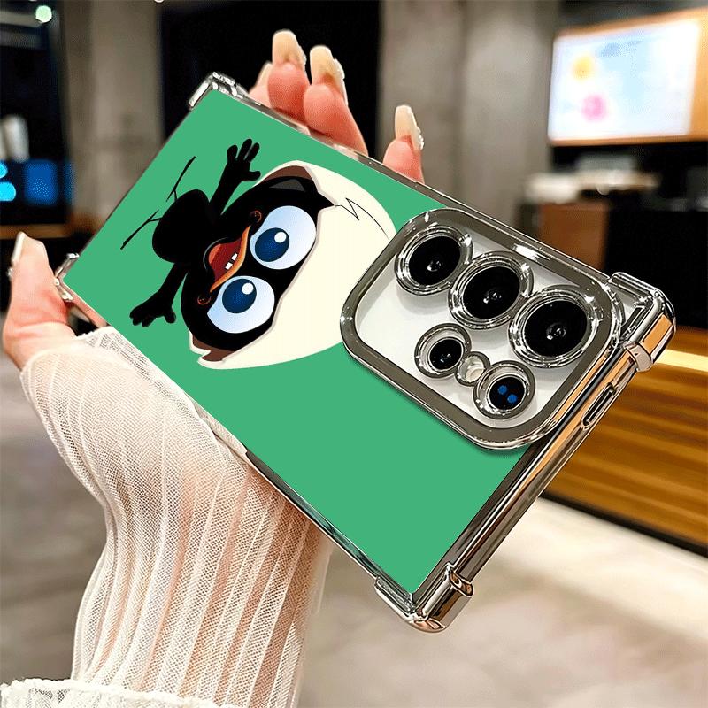 Calimero Cute Cartoon Duck Soft Phone Case For Samsung Galaxy S26 Ultra S25 Edge S24 FE S23 Plus S22 S21 + S20 Plating Anti-Fall