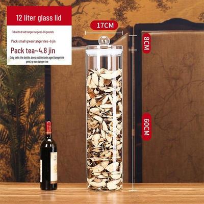 Large Sealed Glass Storage Jar