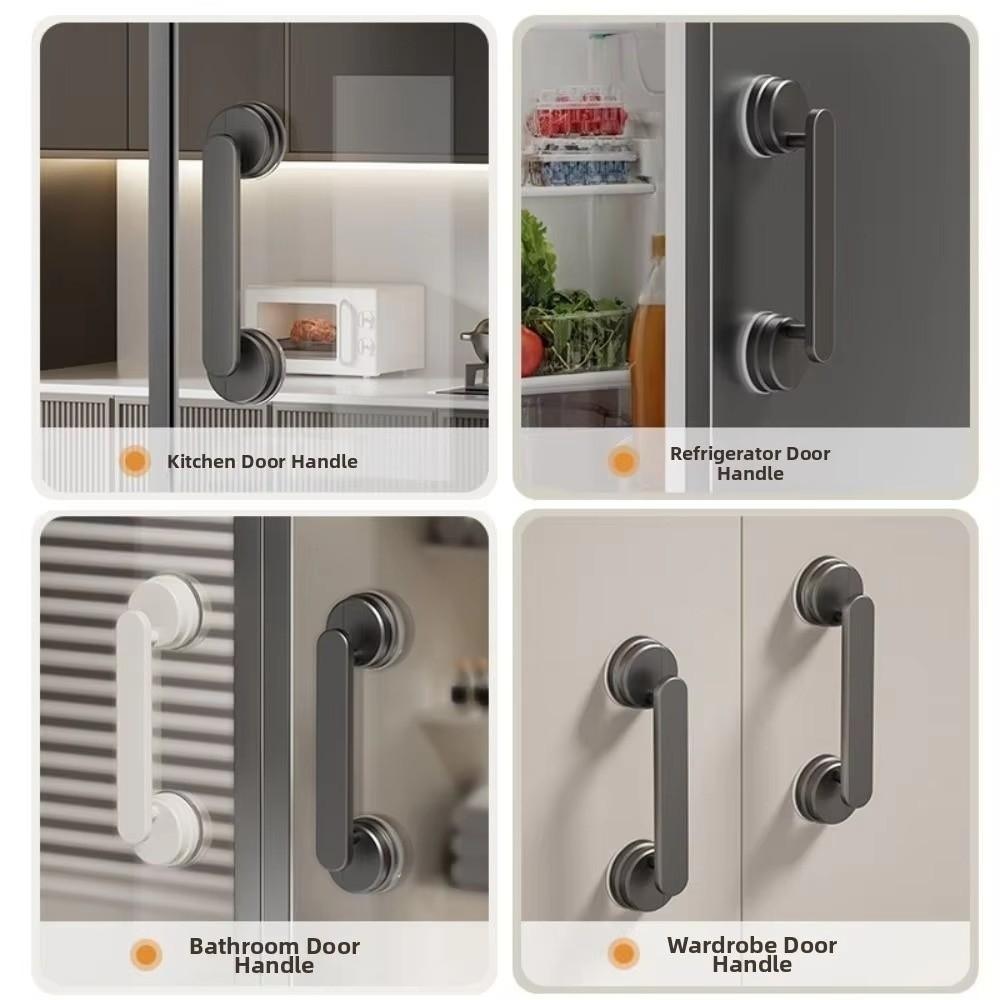 Waterproof Suction Cup Door Handle Reusable Removable Shower Sliding Door Handle Anti-slip Glass Door Handle Bathroom Hardware