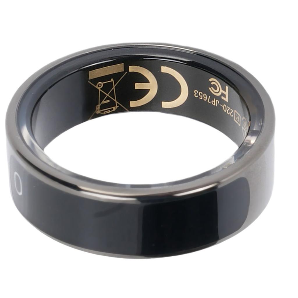 Fitness Tracker Ring with Display Screen Gesture Control Taking Picture 50 Meter Waterproofing Smart Ring for Sports