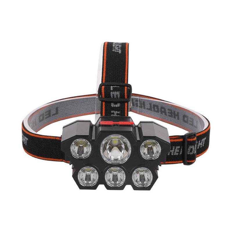 

USB Rechargeable High-Brightness Headlamp: Outdoor, Hiking, Camping, and Patrol Lighting (6, 9, 11-core Options)
