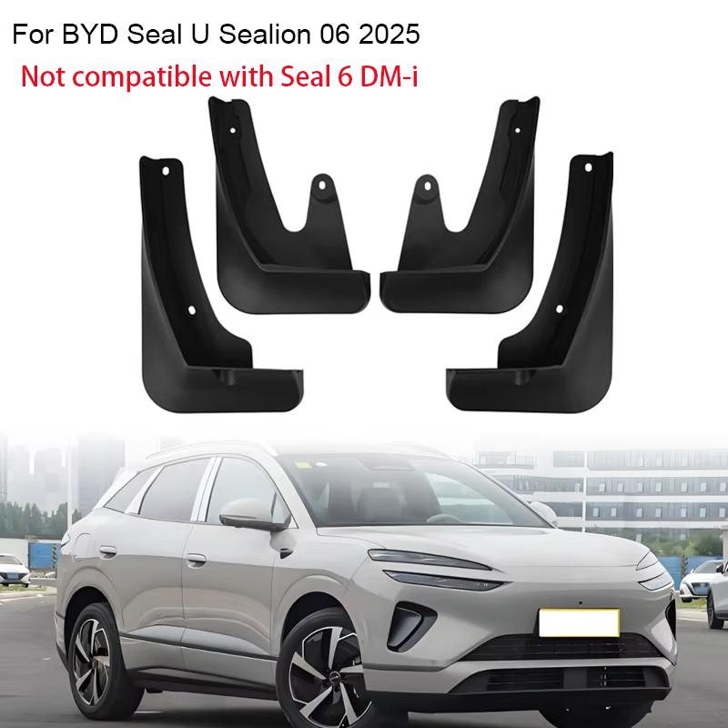 4pcs Mudguards For BYD Seal U EV Sealion 6 PHEV 2025 Mud Flaps Splash Guards Fender Dirt Protection Winter Sediment