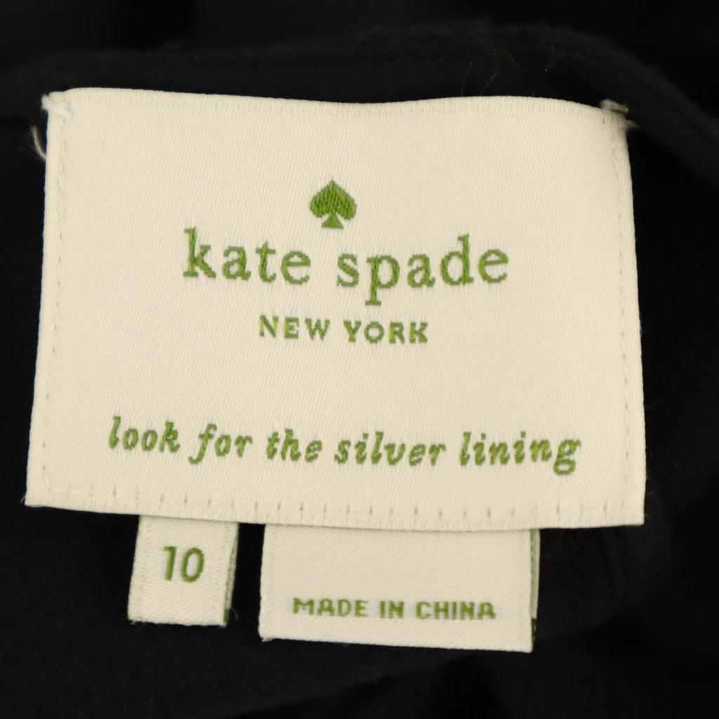 Kate Spade French Sleeve Long Dress 10 Black Women Used