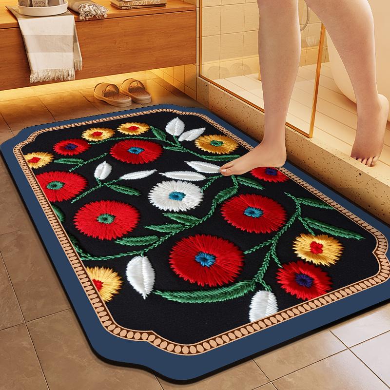 Quick-drying Absorbent Toilet Cute Special Absorbent Foot Mat Toilet Kitchen Door Bathroom Anti-slip Mat