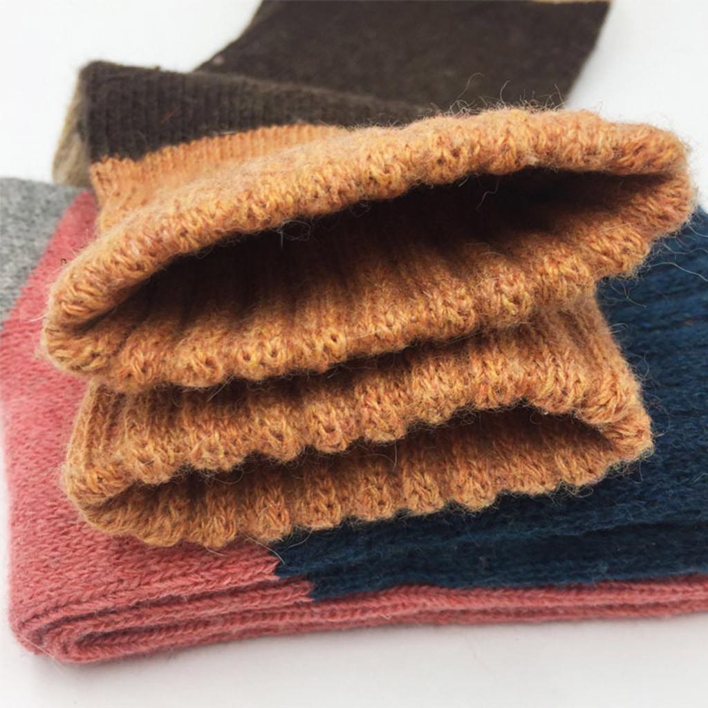 5 Pairs Women Winter Warm Vintage Floor Socks Lady Casual Socks Tube Socks