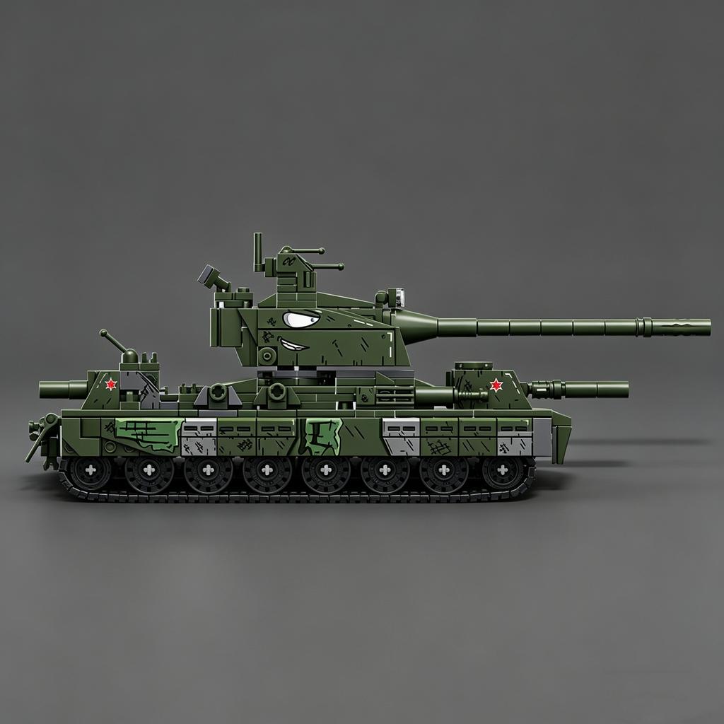 World War II Tank Guards Division Giant Maus Assembly Scale Model Building Block Set Learning Educational Toy for Boys Girls MOC Display Piece