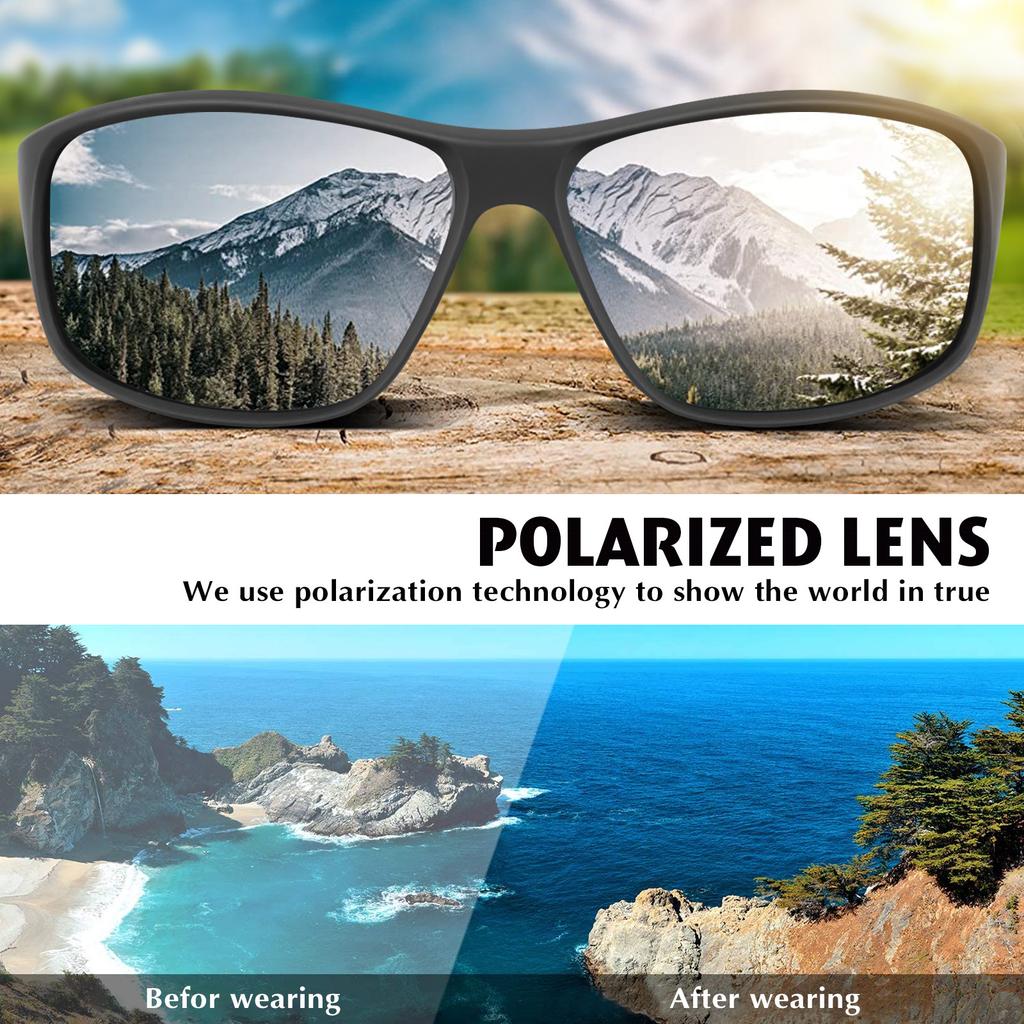 MAXJULI Luxury Sports Sunglasses For Men 100% UV Protection Cycling Driving Fishing Sun Glasses W8150