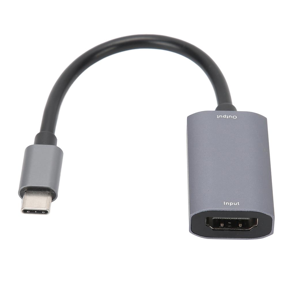 Portable Video Capture Card Equipment HDMI F To Type C M Maximum Support 1080P Gray