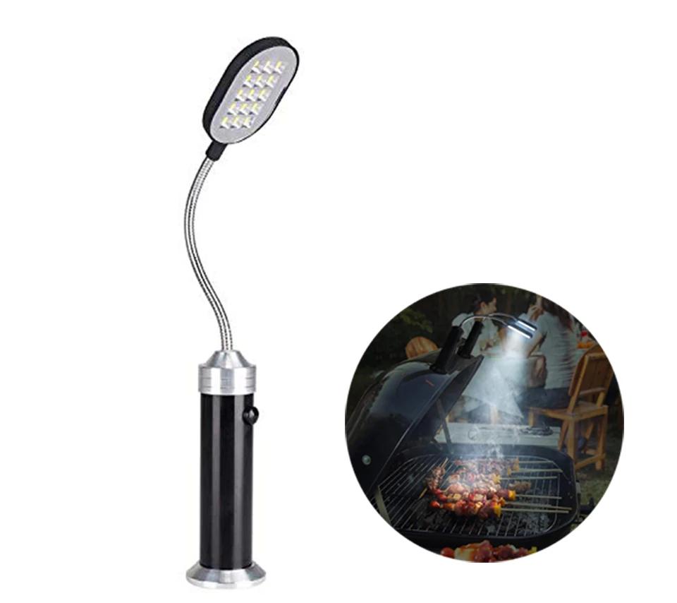 1Pcs BBQ Lamp Portable Magnetic 360 Degree Adjustable LED Lamp For Barbecue Outdoor Camping Lighting Accessories