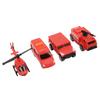 4pcs Pull Back Car Toys Plastic Material 1:64 Scale 4 Different Shapes Educational Red Toy Cars for Kids Ages Above 3