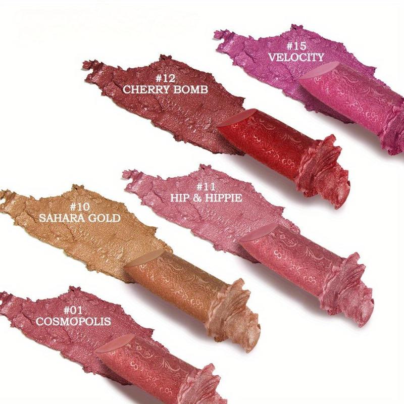 Carved Shiny Lipstick Pearl Lipstick Non-Stick Cup Long-lasting Moisturizing Lip Balm Non-Fading Glitter Lip Balm Contains No Preservatives