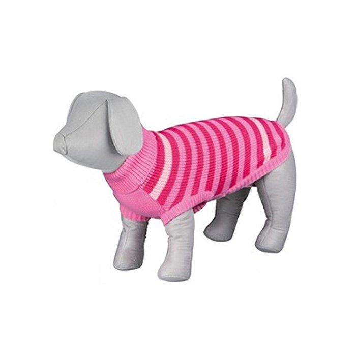 Pullover pour chien - Trixie - Barrie - 30x24 cm - Rose - Col roulé - À enfiler - Laine