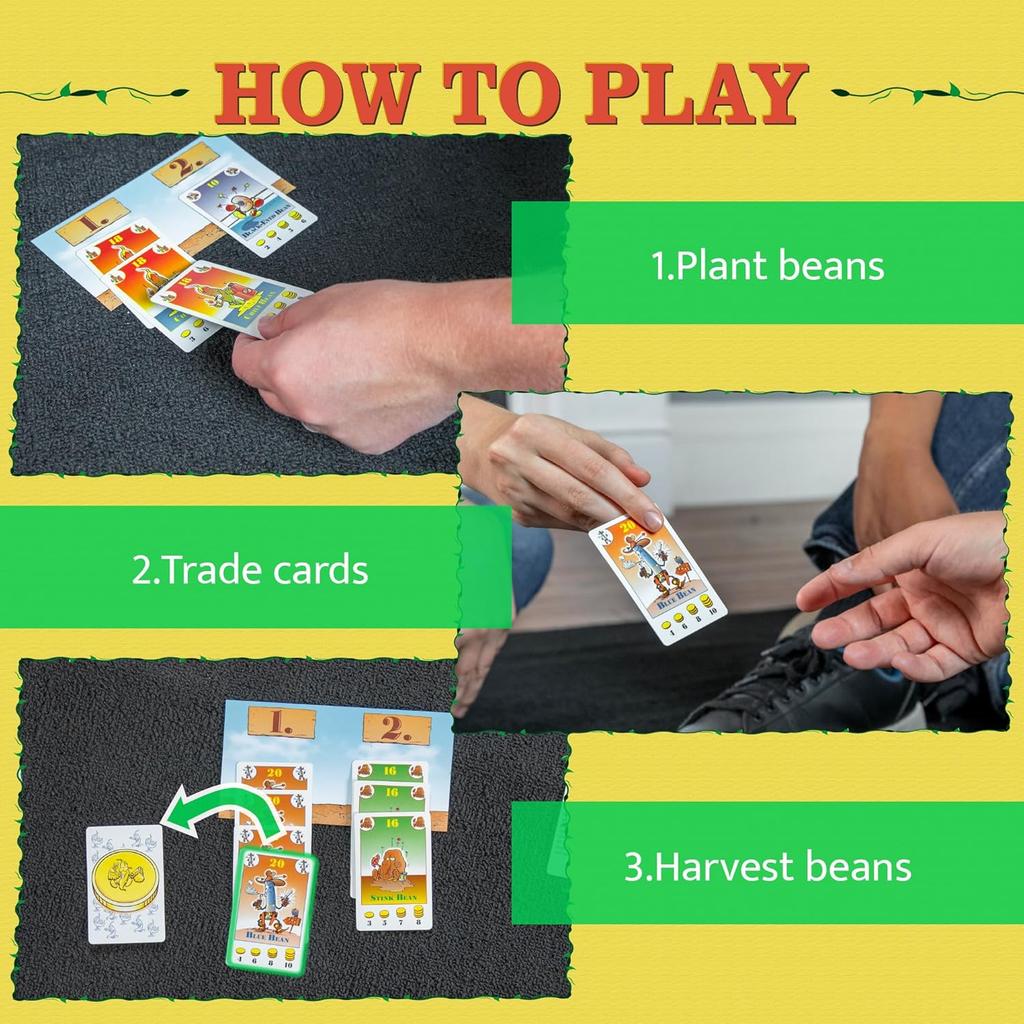 Juego de Cartas Clásico Cosecha de Plantas Tus Frijoles Juegos de Mesa Estratégicos Familiares