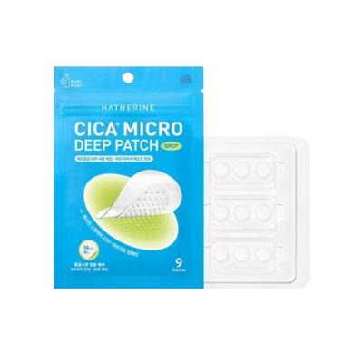 [K-Beauty] Hatherine Spot Care Cica+ Micro Needle Patch for Acne & Blemishes – Intensive Pimple Treatment, Korean Skincare, 9 Patches