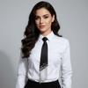 Preppy Pearl Tassel Tie Long Decorative Women Shirt Accessory Elegant Style for School Uniform Work Party