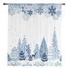 Christmas Winter Snowflake Arbor Elk Drapes Living Room Bedroom Kitchen Decoration Chiffon Sheer Window Curtains