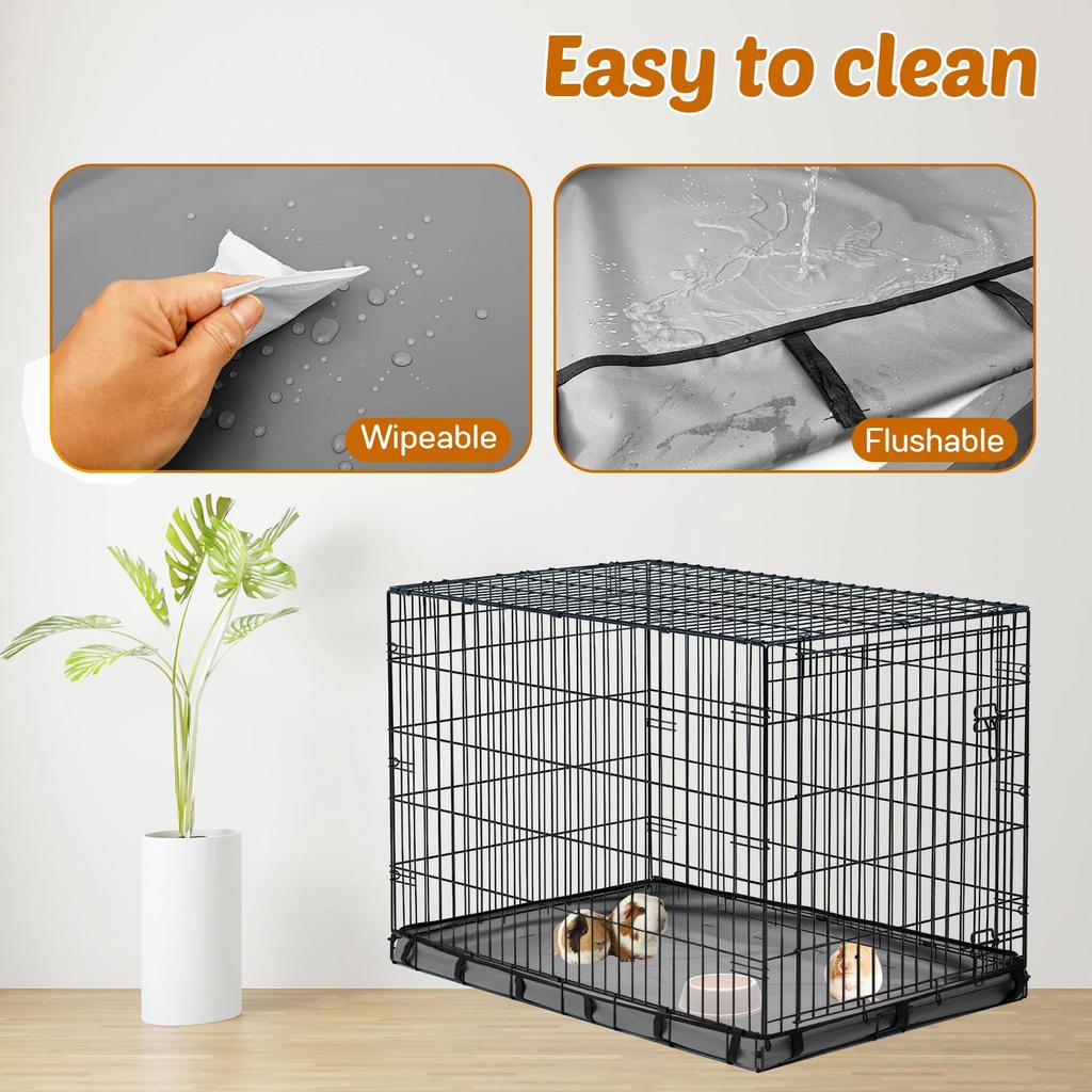 Guinea Pig Cage Liners Tarp Bottom Waterproof Guinea Pig Cage Washable Pee Pads Bedding for Rabbit Hamster Chinchilla