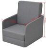 Fauteuil convertible - vidaXL - Gris clair - Tissu - 1 place - Contemporain - Design