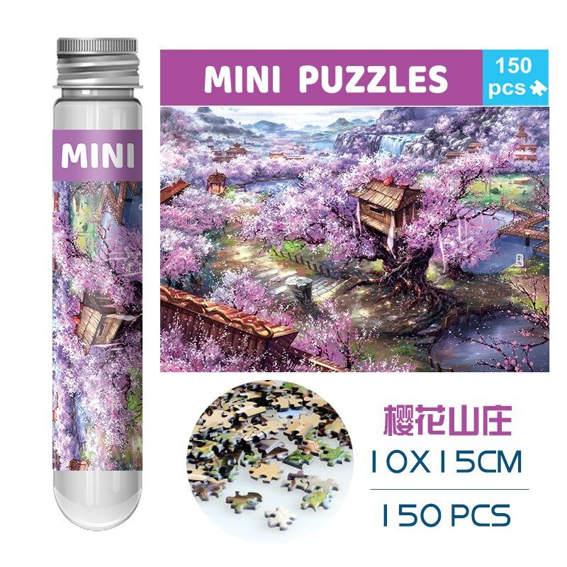 150PCS Mini Test Tube Oil Painting Jigsaw Puzzles Set Family Educational Toys Gifts for Adults Children Creative DIY Puzzle Game