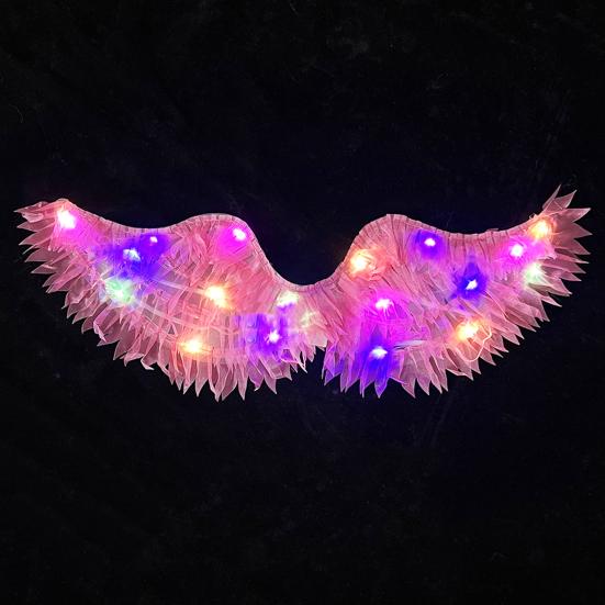 Angel Wings for Adults Kids Angel Feather Wings Costume with Elastic Straps for Halloween Christmas Cosplay Party