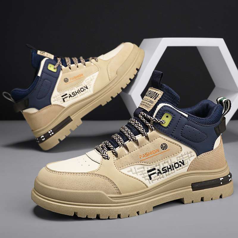 Martin Boots Men's 2025 New Summer Versatile Height-increasing Sports Shoes Men's Youth White Casual Tooling Trendy Shoes