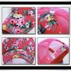 WHITE FANG Hat Mesh Cap Floral Pattern Stylish Cute Casual CA138 Women's (01 Black)