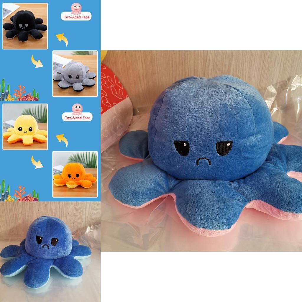 Cute And Colorful Reversible Octopus Plush Doll Perfect For Kids Birthdays And Gifts