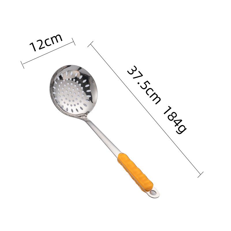 HANYANG Stainless Steel Kitchenware Set Colourful Handle Thickened Stir-Fry Spatula Insulated Cooking Spatula Spatula Spatula Fishing Noodle Spoon