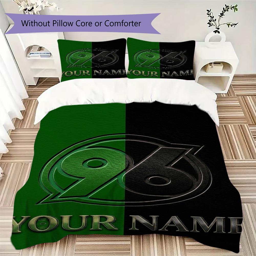 Gepersonaliseerd Hannover 96 Beddengoed, Dekbedset Dekbedovertrek Kussensloop Huis Verjaardagscadeau(1 dekbedovertrek + 2 kussenslopen, zonder binnenkussen)_xia