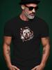 Summer Tshirt with Bulldog Graphic - Black