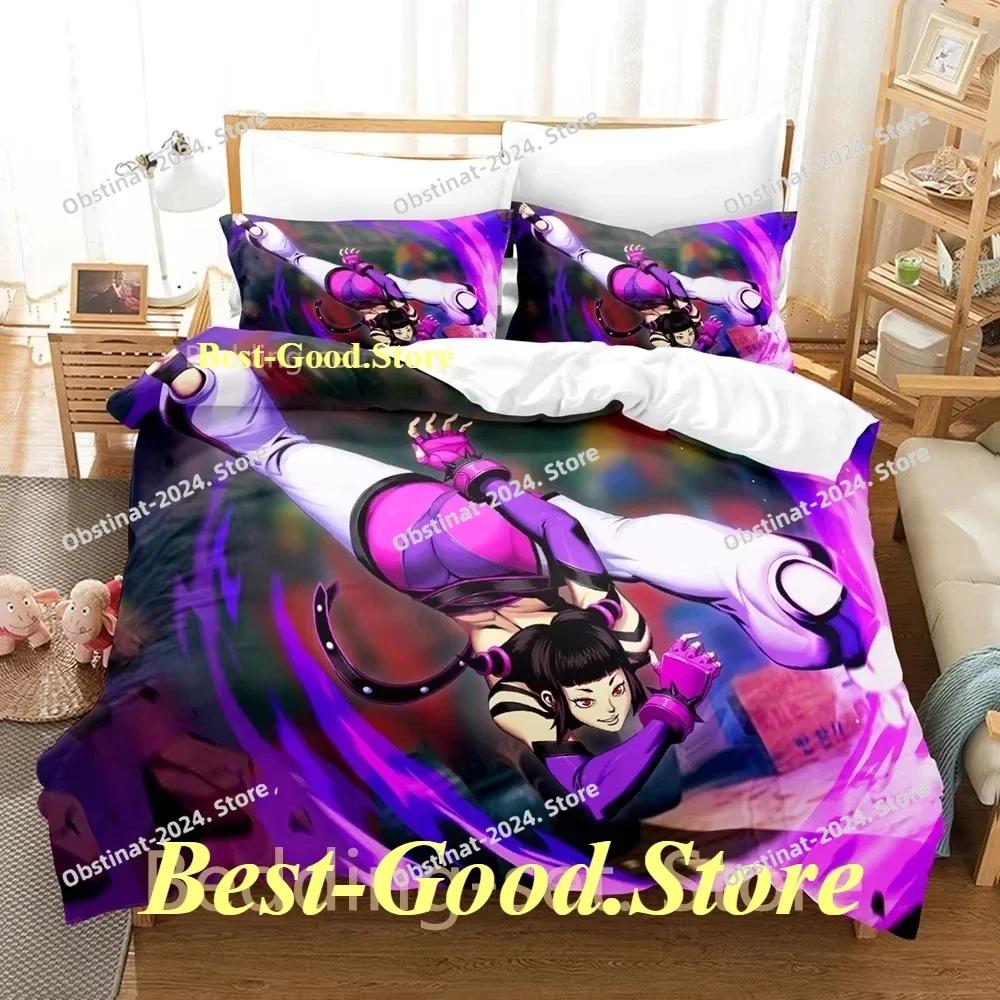 Hip Hop Game Juri Han Bedding Set Printed Bed Set With Pillowcase Bed Duvet Cover Soft Single Double Queen Super King Size