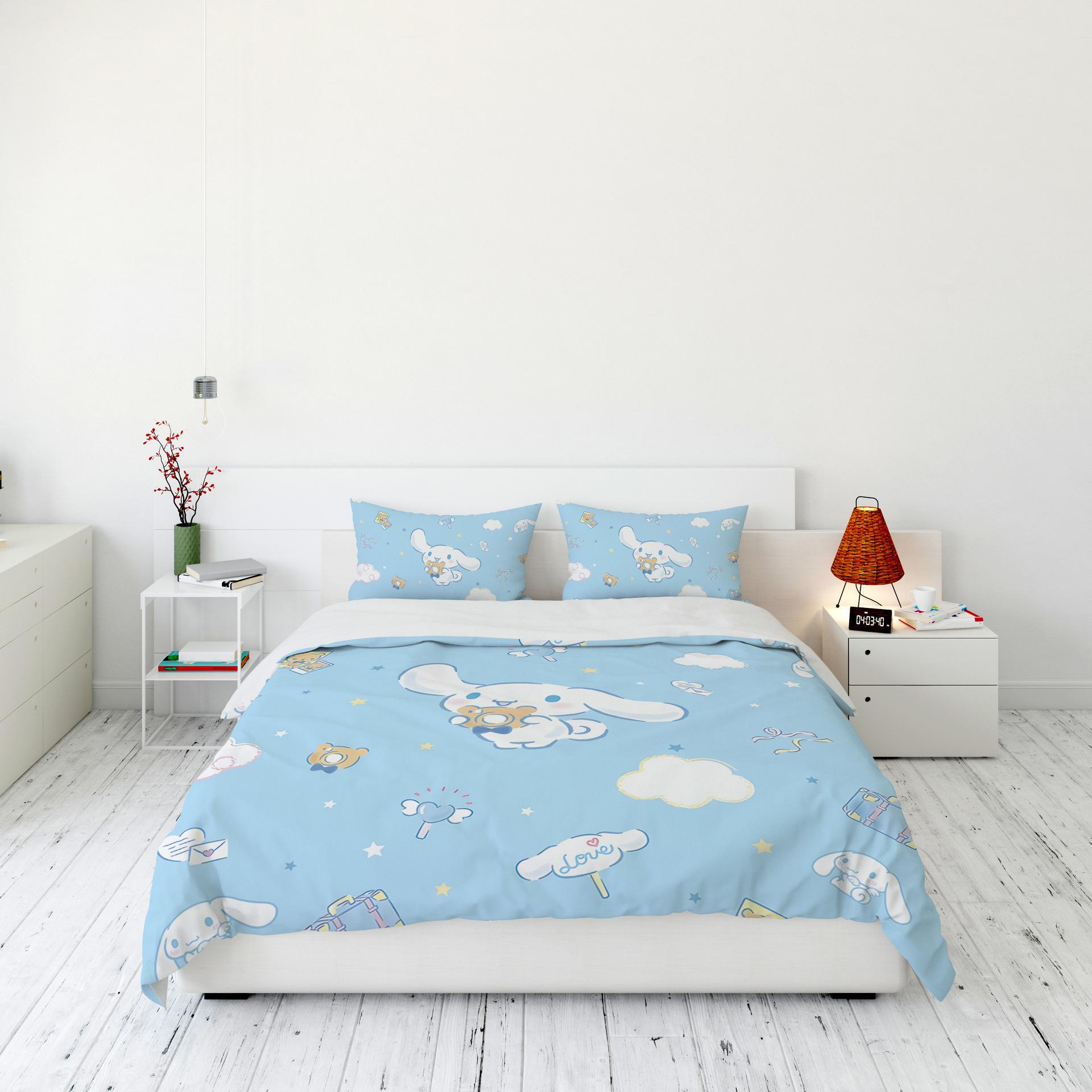 

Постільна білизна з принтом Cinnamoroll Комплекти Ковдра Покривало Наволочка 2-3 Предмети Комплекти Дитячий Дорослий Розмір Декор Спальні US Twin173x218cm