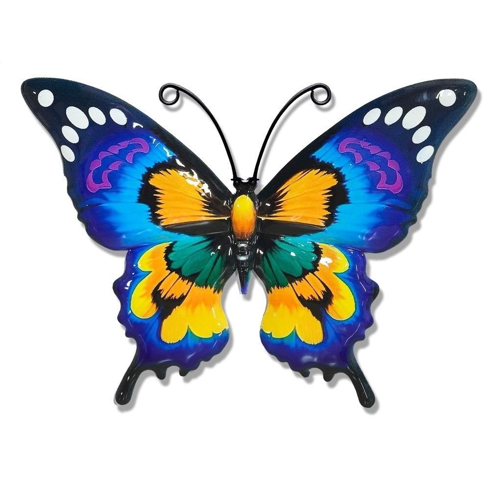 

1/3/4pcs Outdoor Metal Butterfly Wall Art Decor Courtyard Crafts Iron Home Wall Decoration Pendants Garden Wall Hanging Kitchen жовтий
