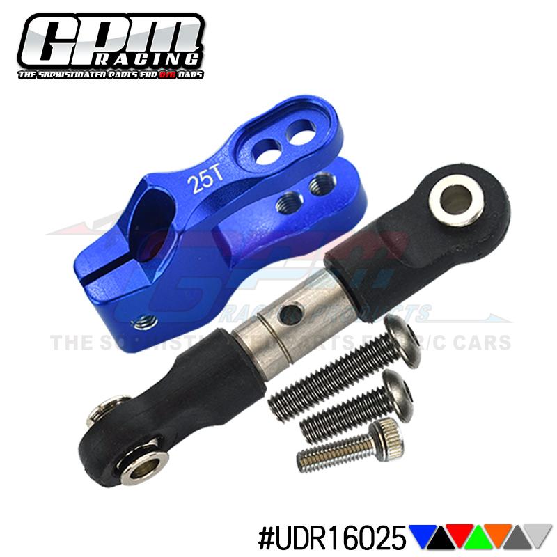 GPM UDR16025 Perforeret Servo Kode + Rustfrit Stål Tandhjul Foran og Bagpå Trækstangs Sæt Til TRAXXAS 1/7 UDR RC Bil