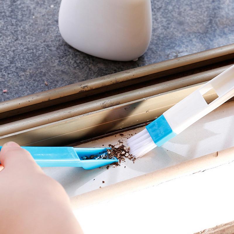 18cm Keyboard Slot Dust Cleaner Multifunctional Cleaning Brush with Dustpan Window Groove Hard Brush Household Cleaning Tools