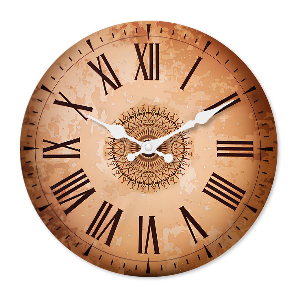 14" Retro Wooden Silent Wall Clock - Personalized Cool MDF Décor