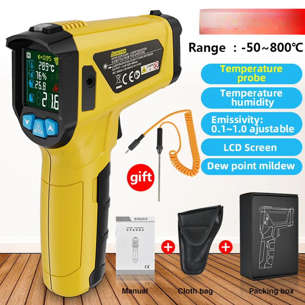 Infrared Thermometer Laser Temperature Sensor  LCD Screen Meter Pyrometer Digital Thermometer Household