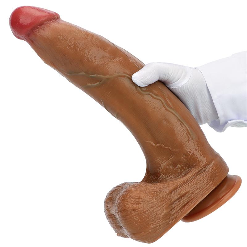 Big Chicken Brother Draws Blue Veins Artificial Oil Injection Liquid Silicone Double Hardness Simulation Oversized Penis Sex Toys